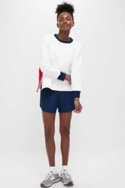 Navy Scallop Performance Jersey Marisa Short -Loeffler Randall Store nuG572tsVFFTVo1Aou93GnwPErlsc804 1