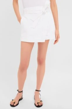 Veronica Beard White Agee Skort