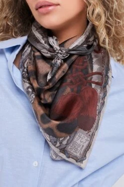 The Lunar Leopard Champagne Large Square Scarf -Loeffler Randall Store o44ojP2TWi3dC1kEOggtyUpSACm4LUXu 1