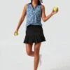 Black And Hydrangea 15 Inch Williams Tennis Skirt