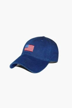 Navy American Flag Needlepoint Hat