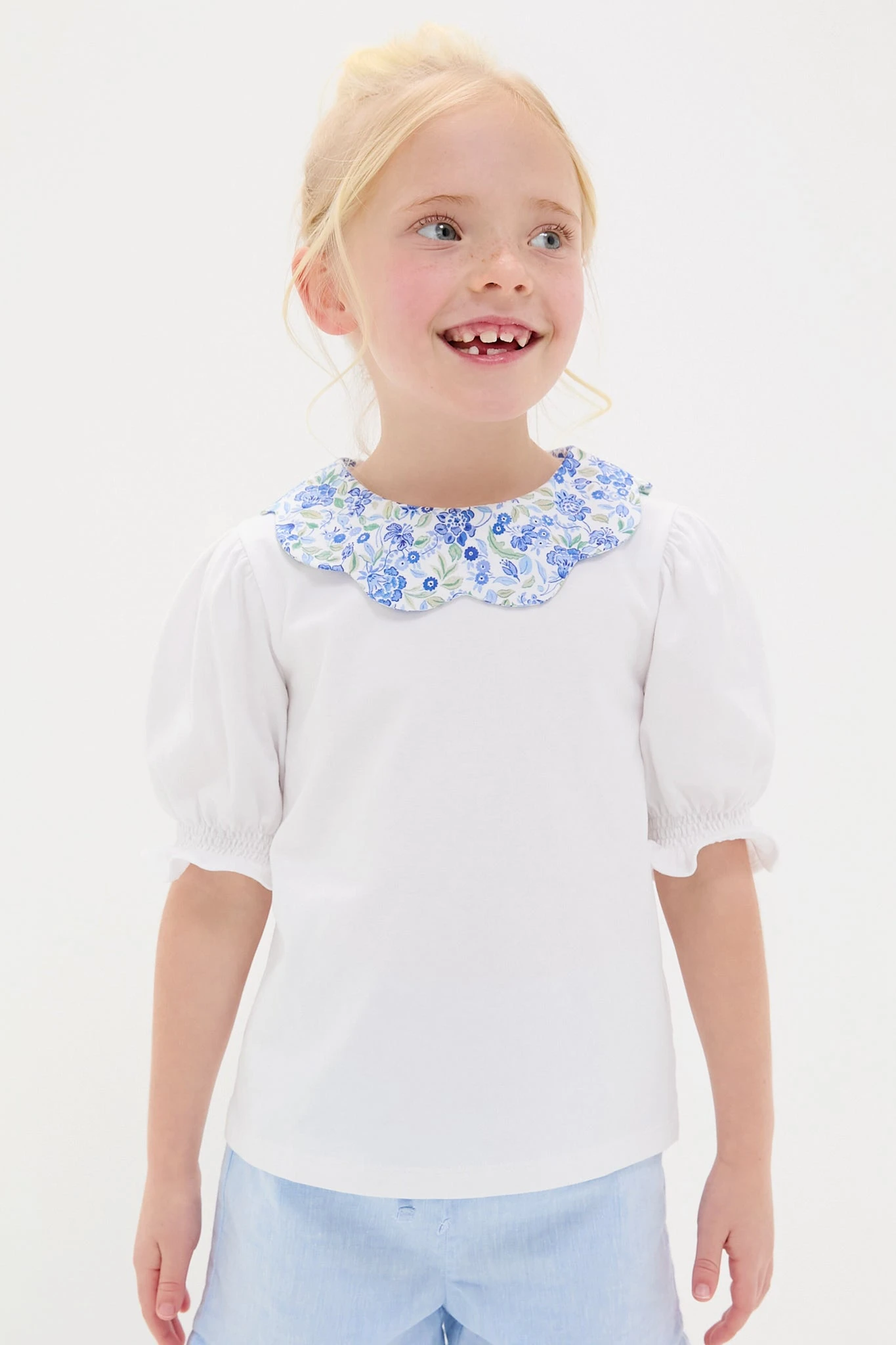 Dusty Blue Floral Analia Top 1 Dusty Blue Floral Analia Top