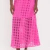Hot Pink Cotton Eyelet Eve Skirt