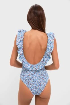 Blue Whitney Print Flutter Sleeve One Piece -Loeffler Randall Store pyV92wsmuw0DeYd3VPQWV7iFnsEeOM5i 1