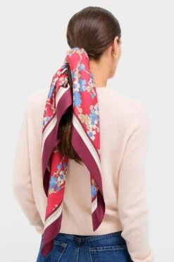 Scarlet Sakura Medium Silk Scarf -Loeffler Randall Store qCDEGbsI5jMoZg9V1hxTK94AcQPp1vhH 1