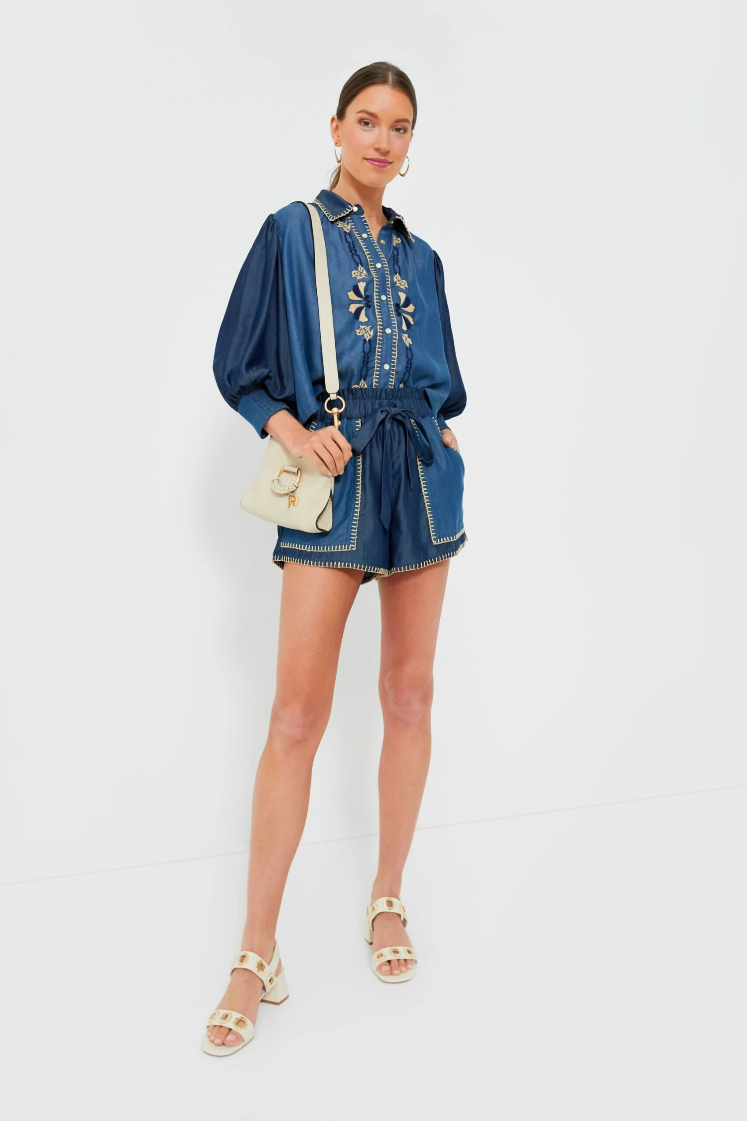 Light And Dark Blue Moni Shorts 2 Light And Dark Blue Moni Shorts - Image 2