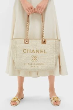 CHANEL Beige Canvas Deauville Tote Bag -Loeffler Randall Store qMvgUcsDkO5S3dBlOsNx9gVWMtp45aWv 1