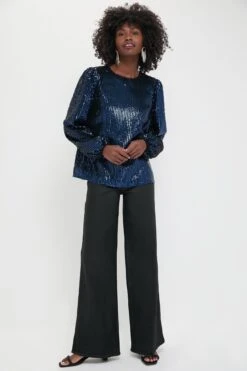 Navy And Black Sequin Katy Blouse -Loeffler Randall Store qQND2Gdd2DDPM8hEXddDKZrHKDfRXEGK 1