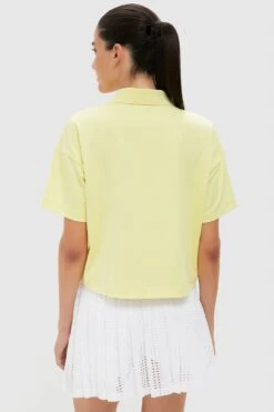 Lemongrass Cropped Performance Jersey Caroline Polo -Loeffler Randall Store qhxuqpZGui9fhuzVfaYW1KL0sbckbyzX 1