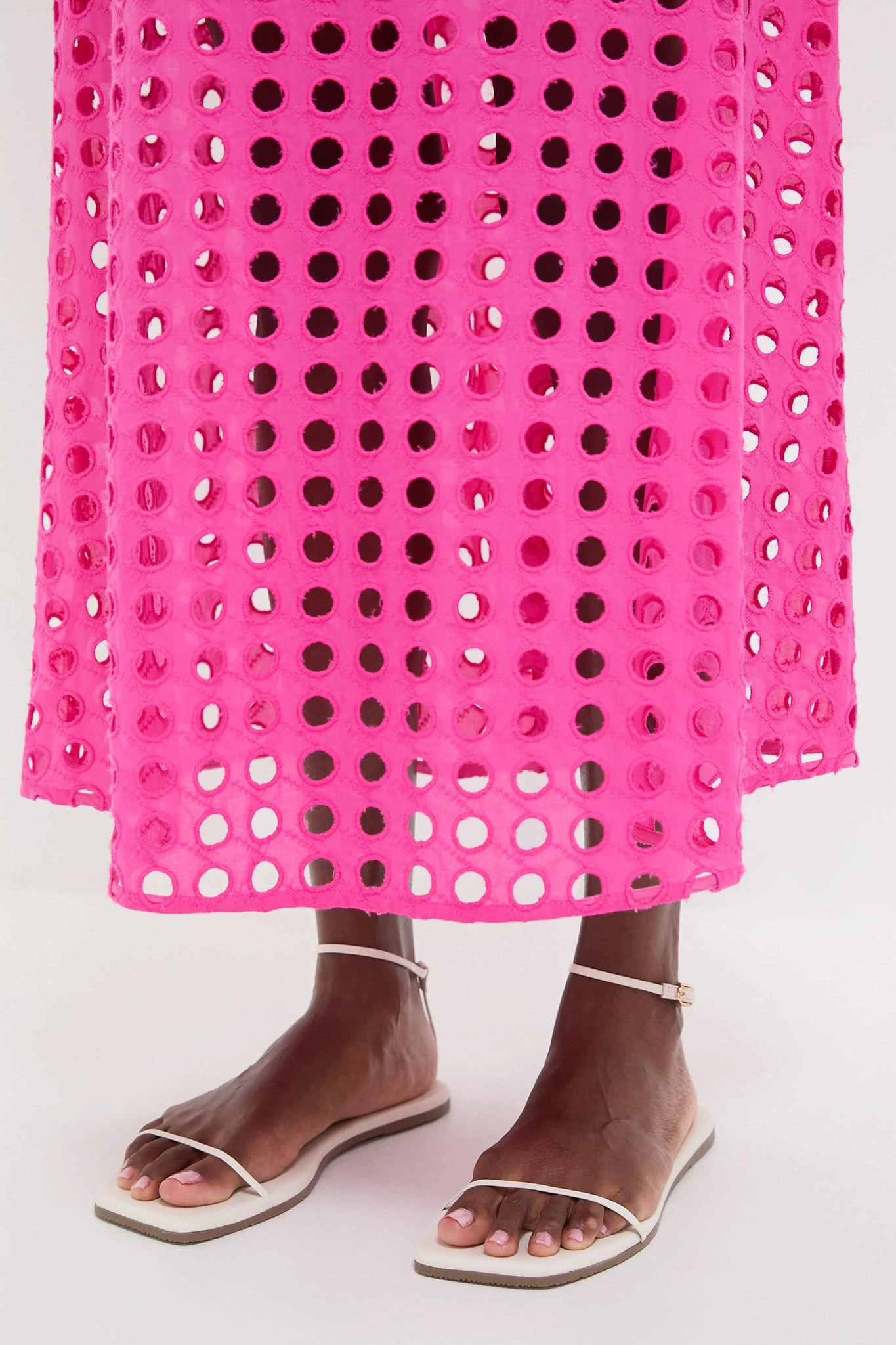 Hot Pink Cotton Eyelet Eve Skirt 5 Hot Pink Cotton Eyelet Eve Skirt - Image 5