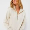 Varley Birch Marl Darah Half Zip Sweat