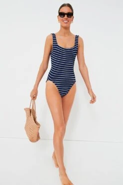 Navy And White Classic Square Neck One Piece -Loeffler Randall Store rG6pCPvEuUjUVV2di7b3IxWUXgGISRFm 1