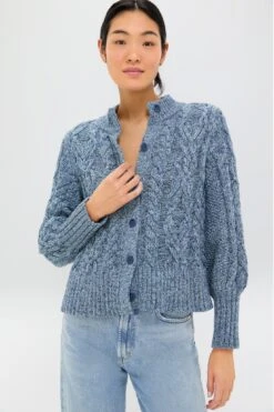 Marled Blue Colette Cardigan