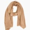 Camel Heather Cashmere Travel Wrap