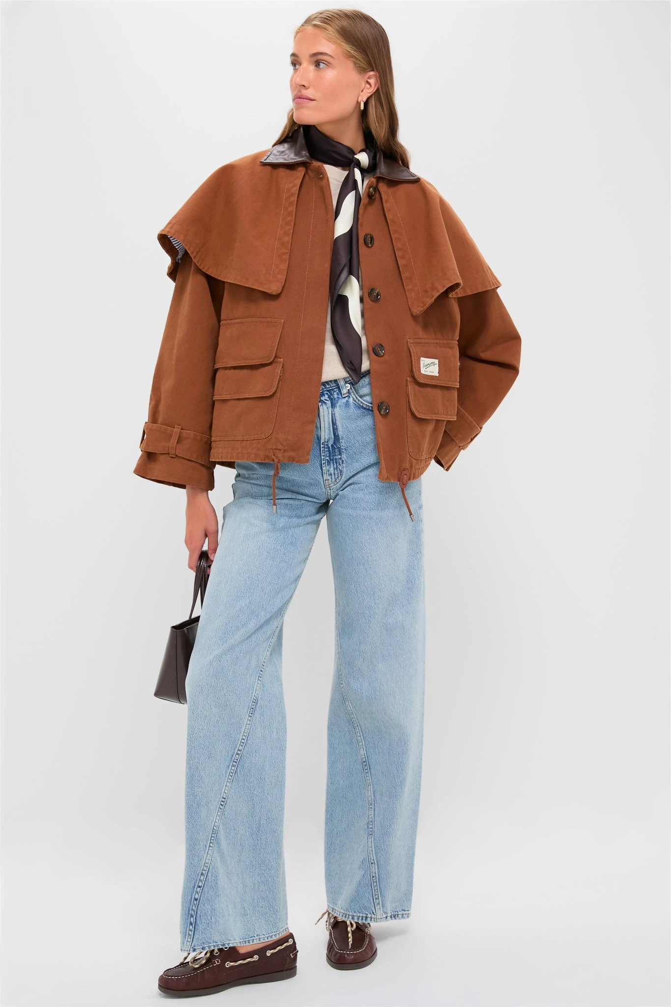 Camel Carolyn Workwear Cape Jacket 2 Camel Carolyn Workwear Cape Jacket - Image 2