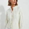 Ivory Cotton Colette Cardigan