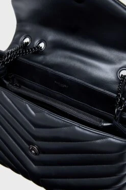 Saint Laurent Black Medium Loulou Monogramme Chain Bag -Loeffler Randall Store sDGrcKu1FZuro6CYIhLAKi9xW6CxDn57 1