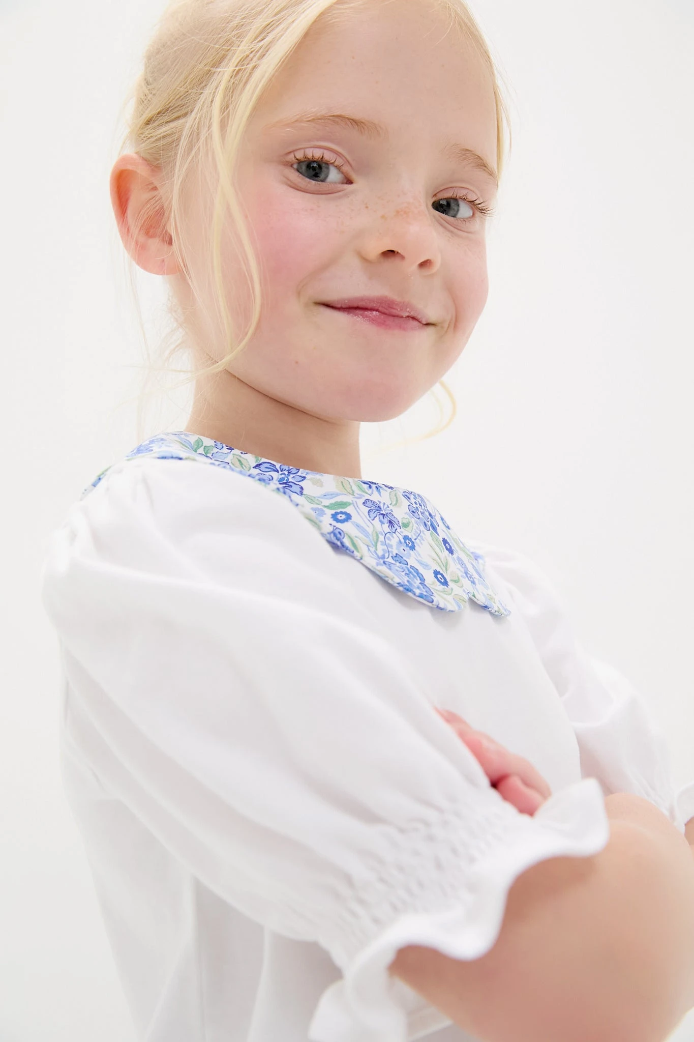 Dusty Blue Floral Analia Top 7 Dusty Blue Floral Analia Top - Image 7