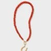 HART Exclusive Red Carnelian Gemstone Necklace With Horseshoe Charm