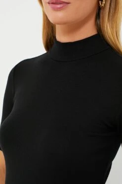 Marine Layer Black Lexi Rib Mock Neck Top -Loeffler Randall Store tbOu6WMwwiAkm5Zs55cy3eYTpIQmSFU8 1