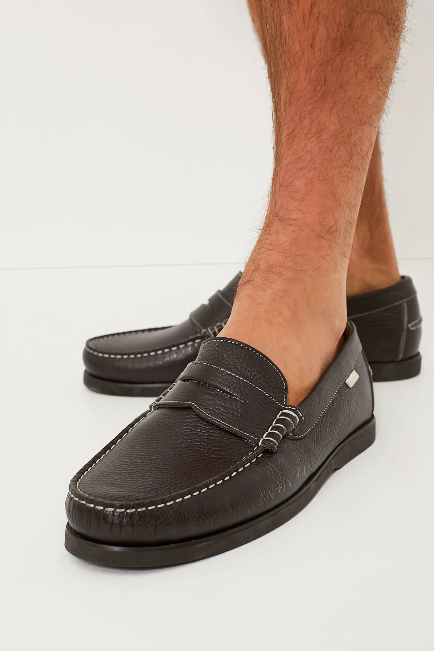 Chocolate Pebbled Penny Loafer 2 Chocolate Pebbled Penny Loafer - Image 2