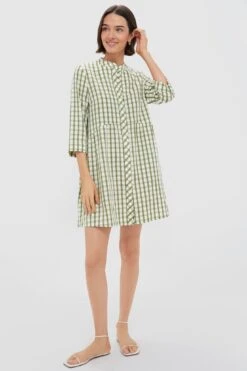 Sage Seersucker Gingham Royal Shirt Dress -Loeffler Randall Store u79xc7RZFAoEKRfm7mP8IfGSzUU9OHAc 1