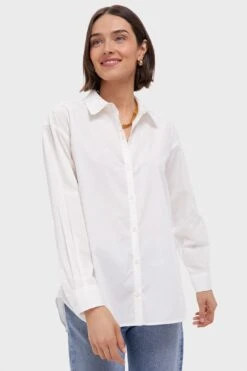 White Wexler Cotton Button Down