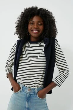 Navy Striped Knit Popover -Loeffler Randall Store uSIdRuC21gNhaDvtEat7ys8dpKdBw2uw 1