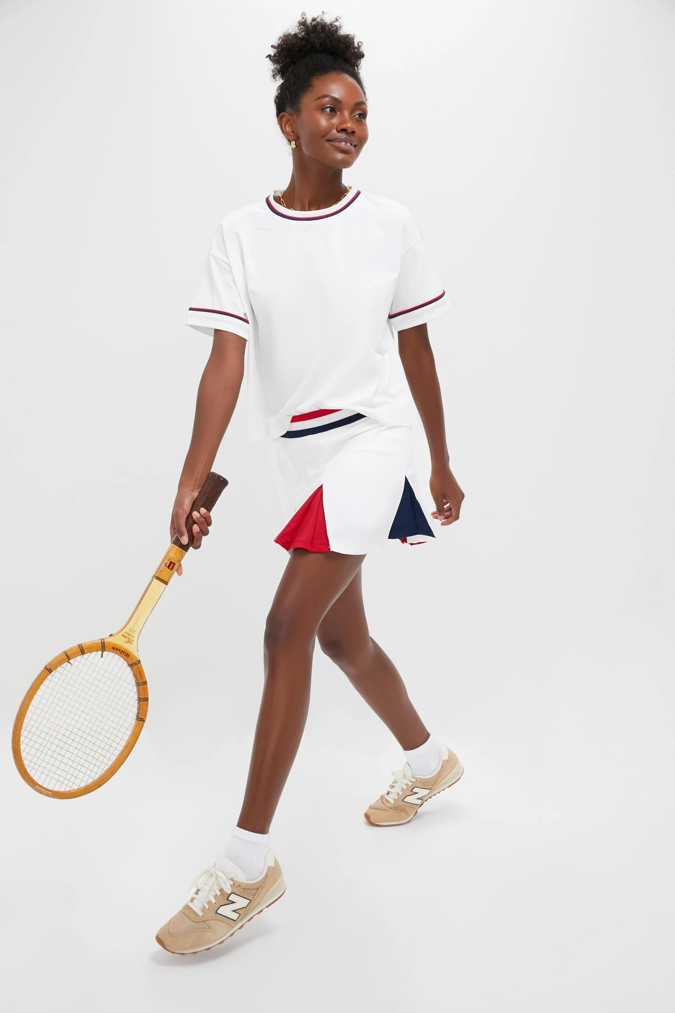 Americana 14 Inch Performance Stretch Woven Carly Tennis Skirt 3 Americana 14 Inch Performance Stretch Woven Carly Tennis Skirt - Image 3