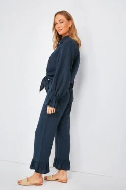 Navy Rumba Linen Lounge Suit 7 Navy Rumba Linen Lounge Suit -Loeffler Randall Store uoo0vsYFIWqIXADGe9clCH0eTiJaWden 1