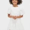 TARTINE ET CHOCOLAT White Eyelet Dress