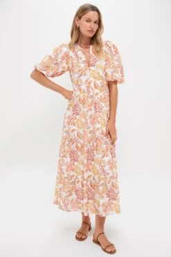 Saffron Floral Cisco Maxi Dress