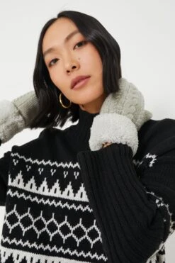 Light Grey Flurry Lined Mitten -Loeffler Randall Store vNnY0VrMJL1pa7P1wrYlJzoXRR8BSDw3 1