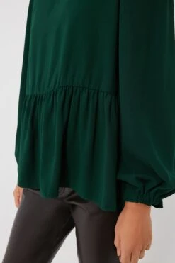 Hunter Green Carlota Peplum Blouse -Loeffler Randall Store vigrBhyTrY3znxwL5b1DObNQk1FsQUOF 1