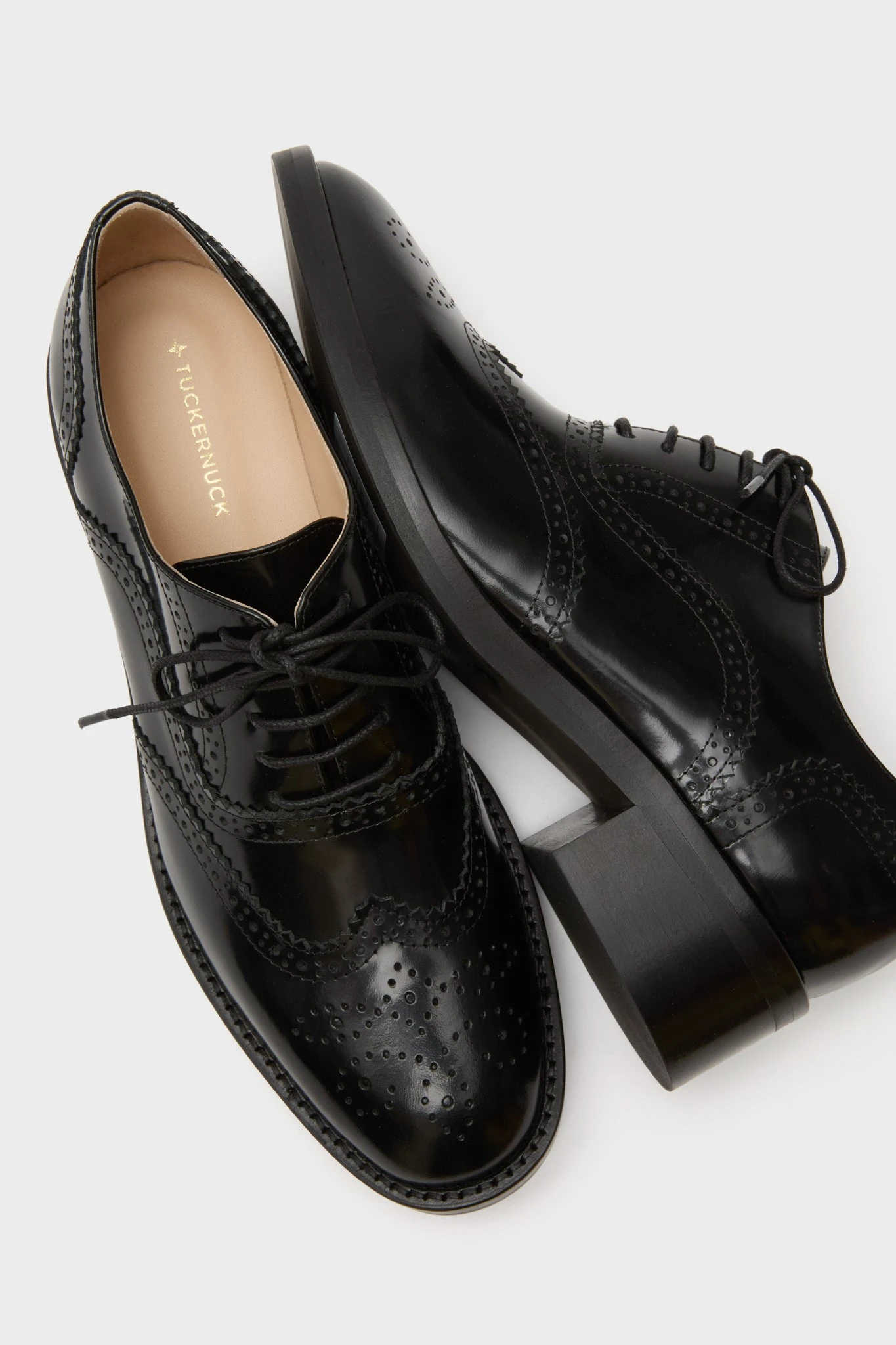 Black Leather Brogue Oxford Shoes 5 Black Leather Brogue Oxford Shoes - Image 5