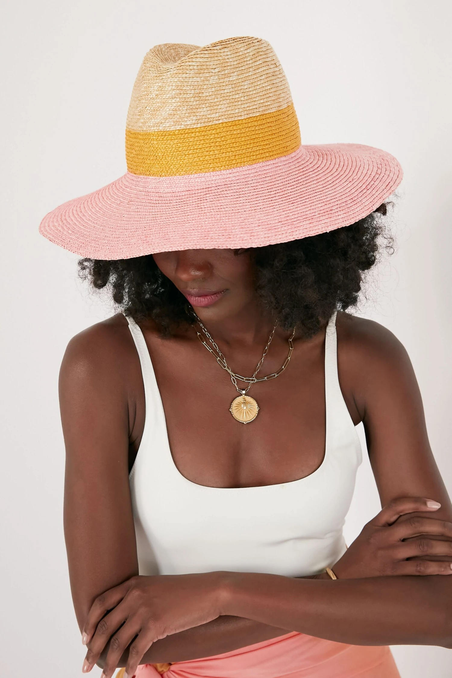 Wyeth Pink Gold Natural Bondi Hat 3 Wyeth Pink Gold Natural Bondi Hat - Image 3