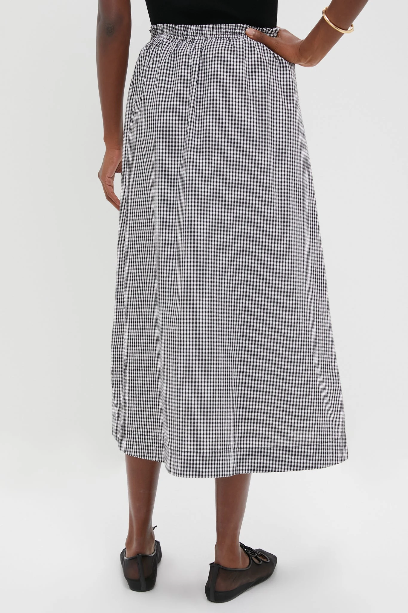 Black Gingham Athena Skirt 4 Black Gingham Athena Skirt - Image 4
