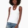 White Sirena Rib Tank