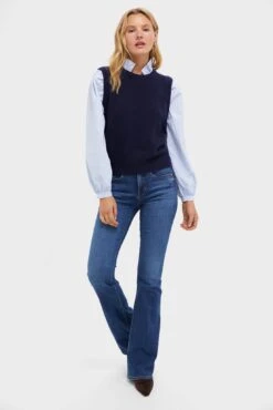 Navy Striped Ella Sweater Blouse -Loeffler Randall Store wWxDjfSIeto5pkgAZwSrB4IOYF5586OJ 1