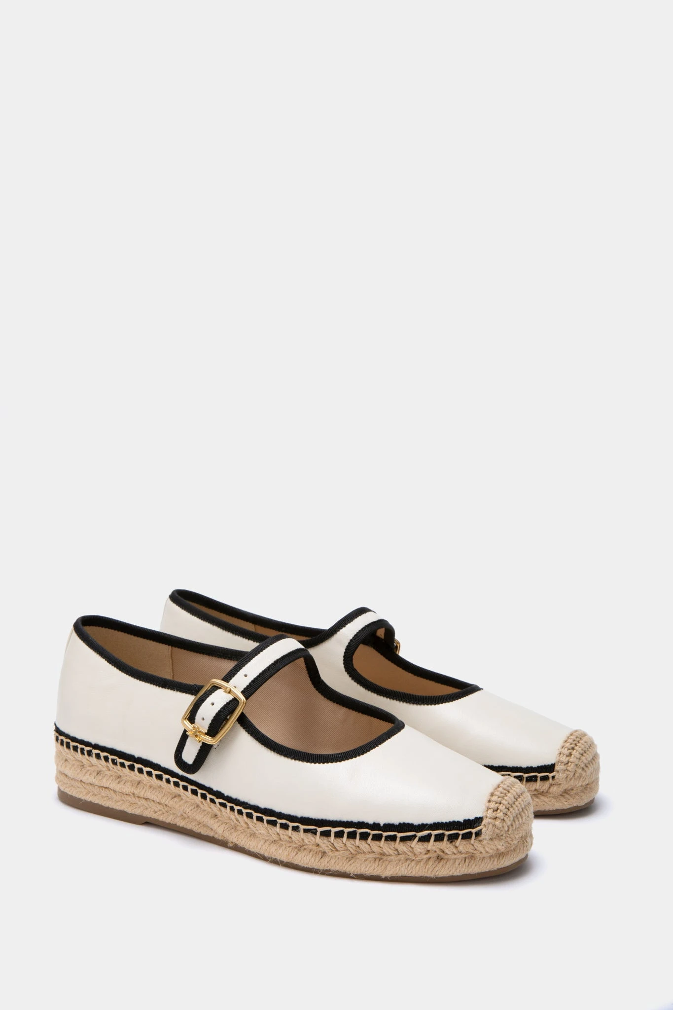 Sam Edelman Modern Ivory And Black Mackie Mary Jane Espadrille 4 Sam Edelman Modern Ivory And Black Mackie Mary Jane Espadrille - Image 4