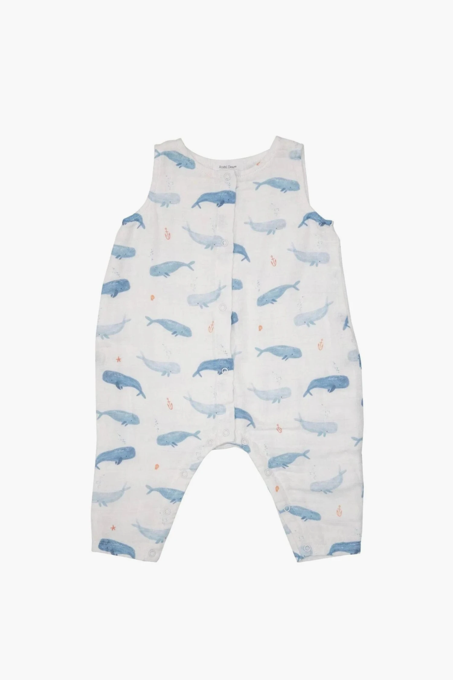 Whale Hello There Sleeveless Romper 2 Whale Hello There Sleeveless Romper - Image 2