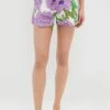 Lilac Floral Cuffed Conor Shorts