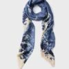 Slate Blue Fading Floral Silk Cashmere Blend Large Scarf -Loeffler Randall Store xVdr65S9QJ5cJkI9UCXu5bDB0dOVz7Gl 1