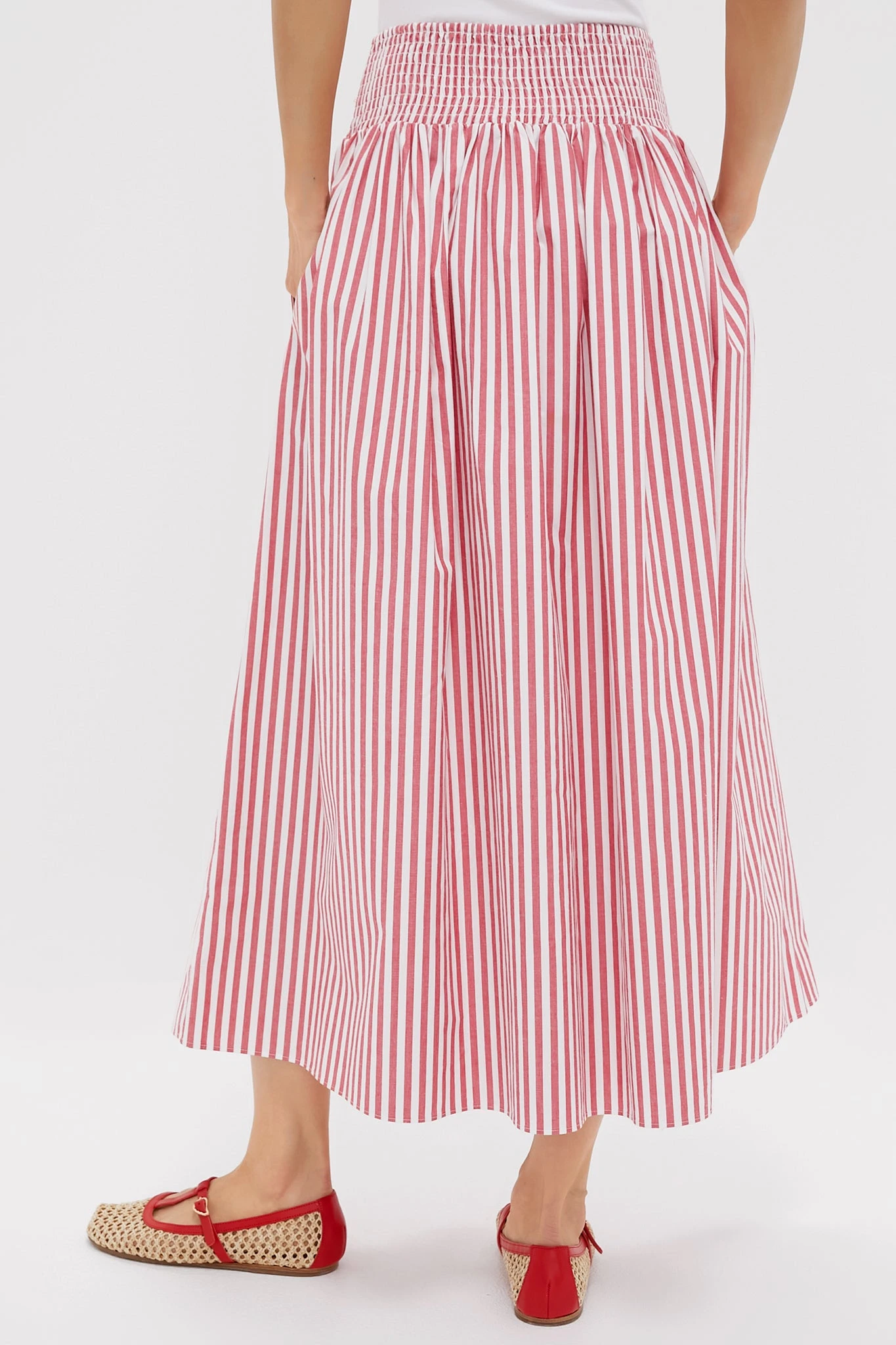 Solid & Striped Lipstick Red Noreen Skirt 5 Solid & Striped Lipstick Red Noreen Skirt - Image 5