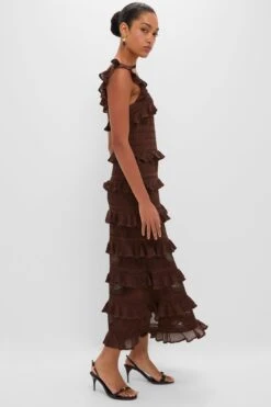 Zimmermann Metallic Chocolate Hypnotic Lace Frill Midi Dress 8 Zimmermann Metallic Chocolate Hypnotic Lace Frill Midi Dress -Loeffler Randall Store xnpmrCUyTn99g3zbrzONk7m8wDWN82gP 1