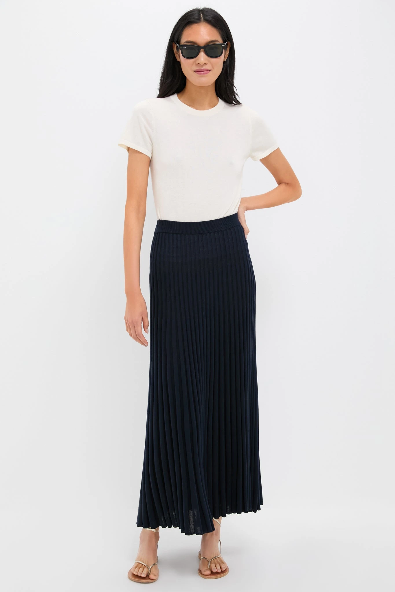 Navy Knit Kenley Skirt 6 Navy Knit Kenley Skirt - Image 6