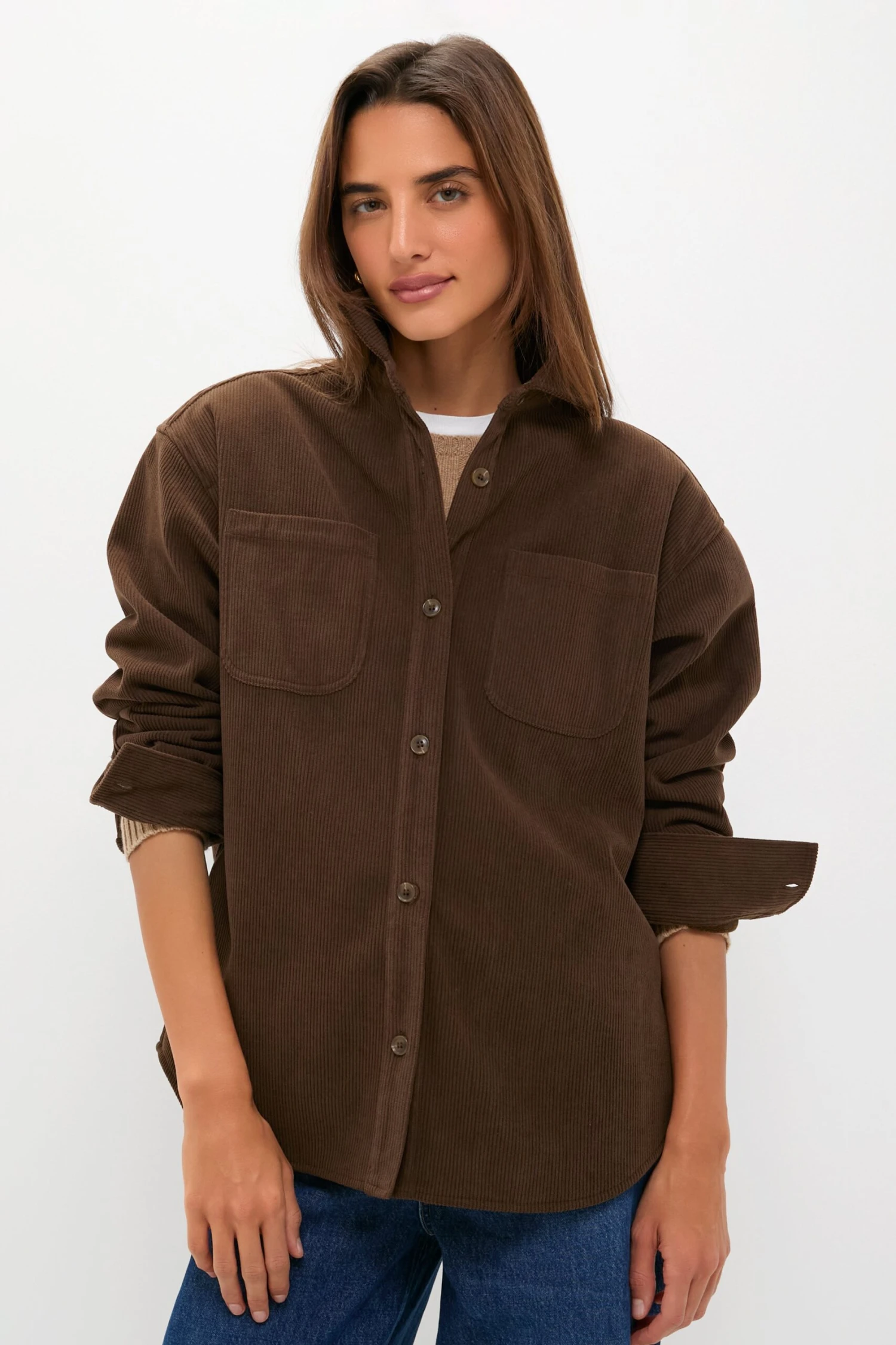 Brown Corduroy Fleece Lined Banks Shirt Jacket 1 Brown Corduroy Fleece Lined Banks Shirt Jacket