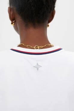 Americana Piped Performance Cotton Cropped Ryan Boyfriend Tee -Loeffler Randall Store y6hXvi4vtSmcz0vkuqSiofa4PeF52kEA 1