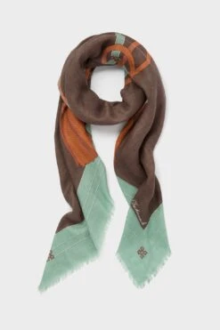 French Tassel Silk Cashmere Blend Large Scarf