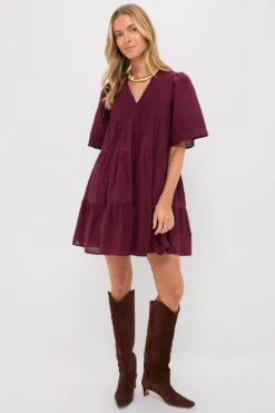 Exclusive Burgundy Anise Short Sleeve Dress -Loeffler Randall Store ykuIhMlmxE2QLZviPgeAUL0mlGiv1bEd 1